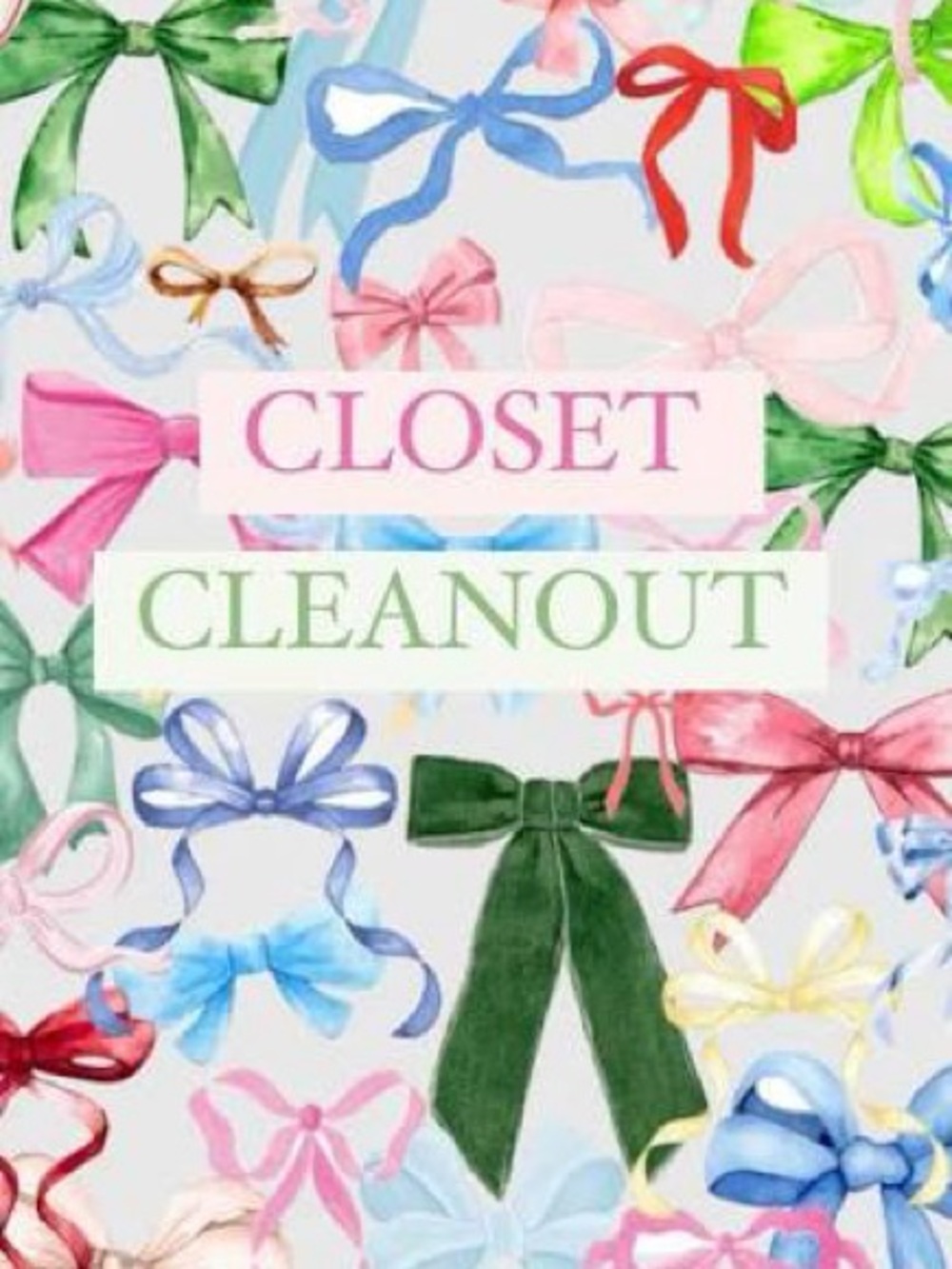 Closet clean out.
